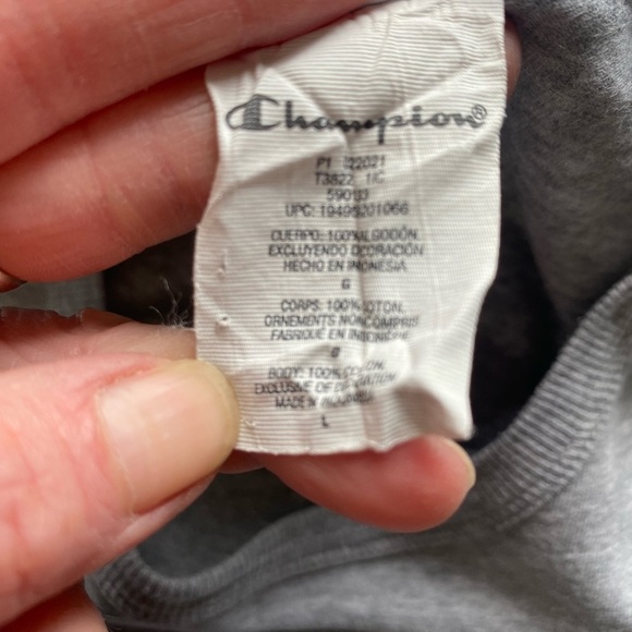 Vintage Champion Label - CHAMPION Shadow Logo LRG Long Sleeve Shirt - Picture 7 of 8